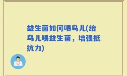 益生菌如何喂鸟儿(给鸟儿喂益生菌，增强抵抗力)