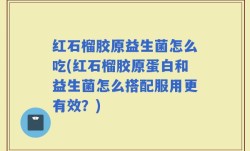 红石榴胶原益生菌怎么吃(红石榴胶原蛋白和益生菌怎么搭配服用更有效？)