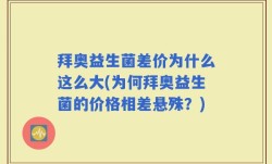 拜奥益生菌差价为什么这么大(为何拜奥益生菌的价格相差悬殊？)