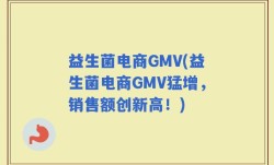 益生菌电商GMV(益生菌电商GMV猛增，销售额创新高！)