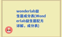 wonderlab益生菌成分表(Wonderlab益生菌配方详解，成分表)