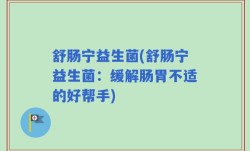 舒肠宁益生菌(舒肠宁益生菌：缓解肠胃不适的好帮手)