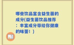 哪些饮品富含益生菌的成分(益生菌饮品推荐：丰富成分带给你健康的味蕾！)