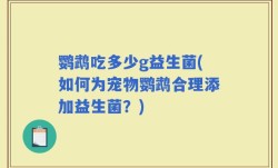 鹦鹉吃多少g益生菌(如何为宠物鹦鹉合理添加益生菌？)