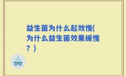 益生菌为什么起效慢(为什么益生菌效果缓慢？)