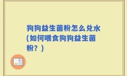 狗狗益生菌粉怎么兑水(如何喂食狗狗益生菌粉？)