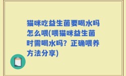 猫咪吃益生菌要喝水吗怎么喂(喂猫咪益生菌时需喝水吗？正确喂养方法分享)