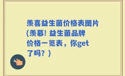 羡喜益生菌价格表图片(羡慕! 益生菌品牌价格一览表，你get了吗？)