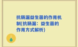抗肠漏益生菌的作用机制(抗肠漏：益生菌的作用方式解析)