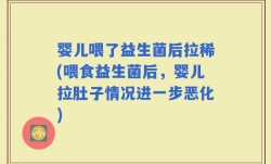 婴儿喂了益生菌后拉稀(喂食益生菌后，婴儿拉肚子情况进一步恶化)