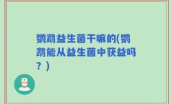 鹦鹉益生菌干嘛的(鹦鹉能从益生菌中获益吗？)