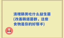 清理肠胃吃什么益生菌(改善肠道菌群，这些食物是你的好帮手)
