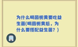 为什么喝茵栀黄要吃益生菌(喝茵栀黄后，为什么要搭配益生菌？)