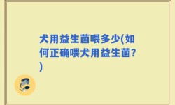 犬用益生菌喂多少(如何正确喂犬用益生菌？)