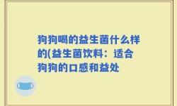 狗狗喝的益生菌什么样的(益生菌饮料：适合狗狗的口感和益处