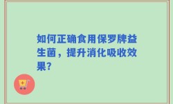 如何正确食用保罗牌益生菌，提升消化吸收效果？