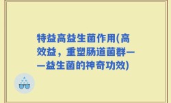 特益高益生菌作用(高效益，重塑肠道菌群——益生菌的神奇功效)