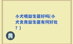 小犬喂益生菌好吗(小犬食用益生菌有何好处？)