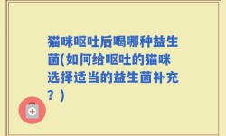 猫咪呕吐后喝哪种益生菌(如何给呕吐的猫咪选择适当的益生菌补充？)