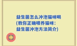 益生菌怎么冲泡猫咪喝(教你正确喂养猫咪：益生菌冲泡方法简介)