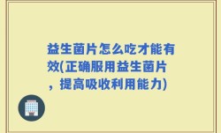 益生菌片怎么吃才能有效(正确服用益生菌片，提高吸收利用能力)