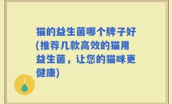 猫的益生菌哪个牌子好(推荐几款高效的猫用益生菌，让您的猫咪更健康)
