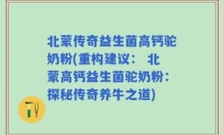 北蒙传奇益生菌高钙驼奶粉(重构建议： 北蒙高钙益生菌驼奶粉：探秘传奇养牛之道)