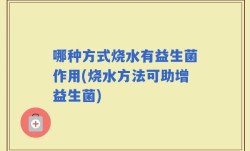 哪种方式烧水有益生菌作用(烧水方法可助增益生菌)