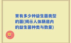 胃有多少种益生菌类型的菌(揭示人体肠道内的益生菌种类与数量)
