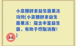 小蛮腰酵素益生菌果冻功效(小蛮腰酵素益生菌果冻：蕴含丰富益生菌，有助于燃脂消腹！)
