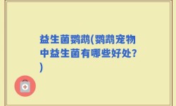 益生菌鹦鹉(鹦鹉宠物中益生菌有哪些好处？)