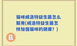 猫咪威洛特益生菌怎么服用(威洛特益生菌怎样加强猫咪的健康？)