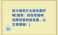 给小猫买什么益生菌好呢(推荐：给你家猫咪选择适宜的益生菌，让它更健康！)