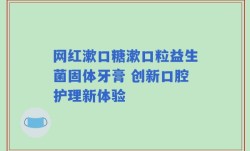 网红漱口糖漱口粒益生菌固体牙膏 创新口腔护理新体验