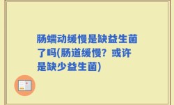 肠蠕动缓慢是缺益生菌了吗(肠道缓慢？或许是缺少益生菌)