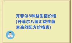 开菲尔8种益生菌价格(开菲尔八菌汇益生菌素高效配方价格表)