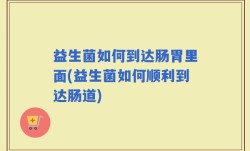 益生菌如何到达肠胃里面(益生菌如何顺利到达肠道)