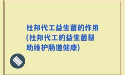 杜邦代工益生菌的作用(杜邦代工的益生菌帮助维护肠道健康)