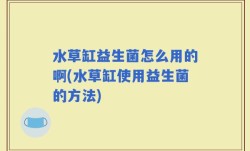 水草缸益生菌怎么用的啊(水草缸使用益生菌的方法)