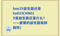 hno19益生菌还是hn019(HN019是益生菌还是什么？——重要的益生菌类别解析)