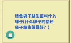 桔色袋子益生菌叫什么牌子(什么牌子的桔色袋子益生菌最好？)