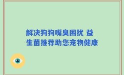 解决狗狗嘴臭困扰 益生菌推荐助您宠物健康