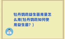 牡丹鹦鹉益生菌用量怎么用(牡丹鹦鹉如何使用益生菌？)