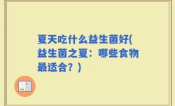 夏天吃什么益生菌好(益生菌之夏：哪些食物最适合？)