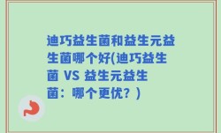 迪巧益生菌和益生元益生菌哪个好(迪巧益生菌 VS 益生元益生菌：哪个更优？)