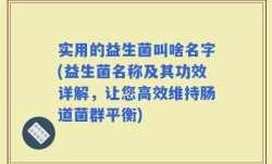 实用的益生菌叫啥名字(益生菌名称及其功效详解，让您高效维持肠道菌群平衡)