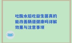 吐酸水后吃益生菌真的能改善肠道健康吗详解效果与注意事项