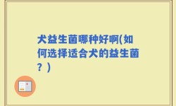 犬益生菌哪种好啊(如何选择适合犬的益生菌？)