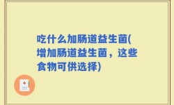 吃什么加肠道益生菌(增加肠道益生菌，这些食物可供选择)