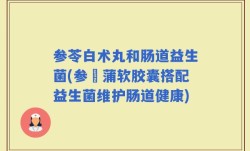 参苓白术丸和肠道益生菌(参朮蒲软胶囊搭配益生菌维护肠道健康)